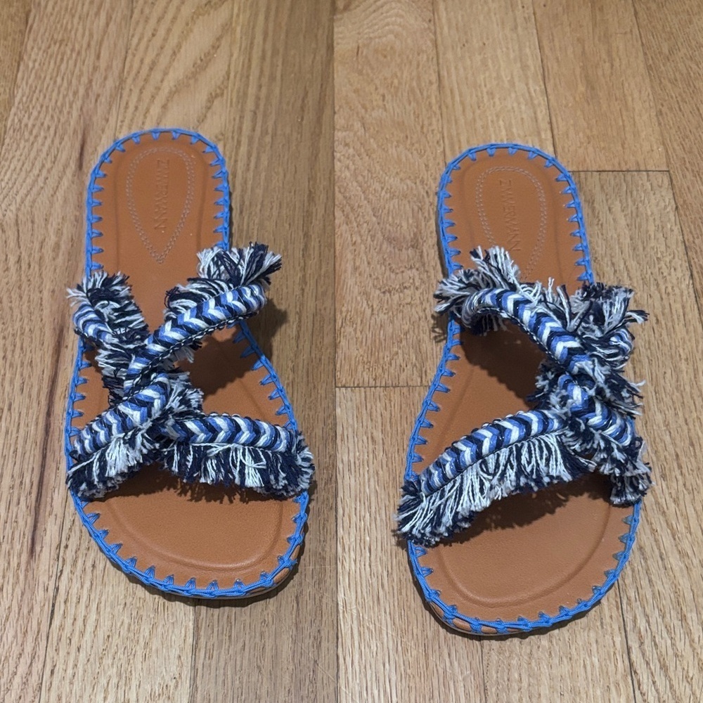Zimmermann Fringe Braided Rope Sandals